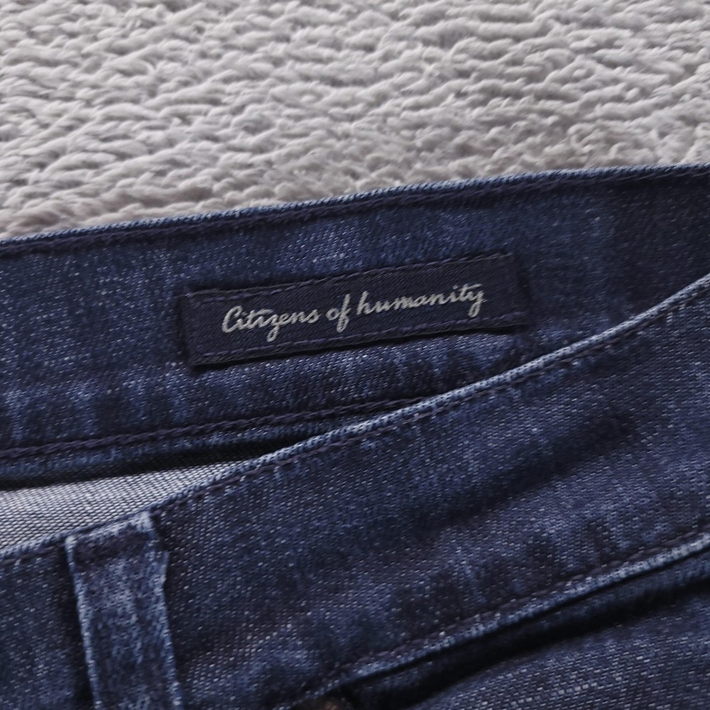 Citizens Of Humanity Jeans Womens 29 Blue High Rise Wide Leg Dark Wash Stretch - Picture 3 of 11